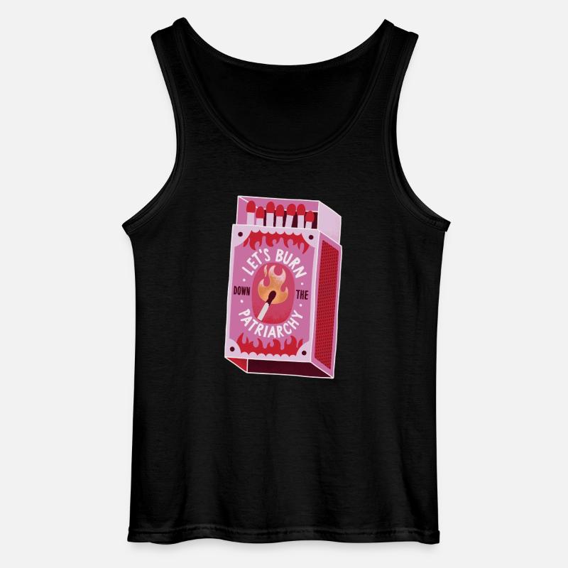Let's burn down the patriarchy - Gildan Männer Tank Top - Schwarz