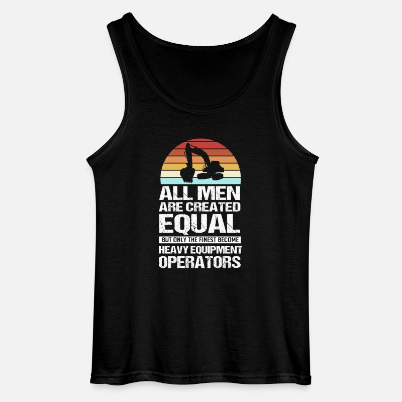 Baustelle Baggerfahrer Baggern - Gildan Männer Tank Top - Schwarz