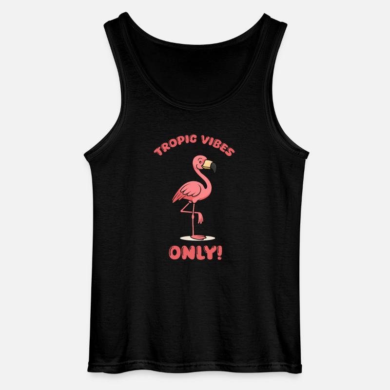 flamingo comic tropic - Gildan Männer Tank Top - Schwarz