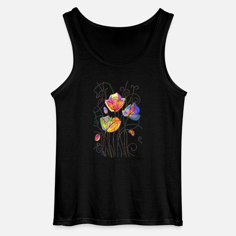 Blumen - Gildan Männer Tank Top - Schwarz