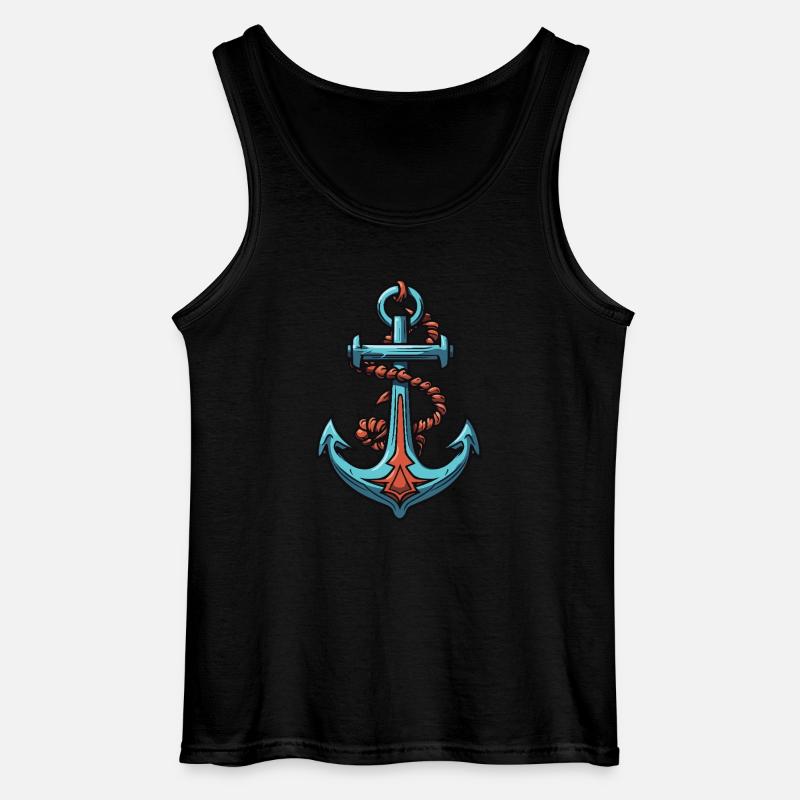 Anker Design - Gildan Männer Tank Top - Schwarz