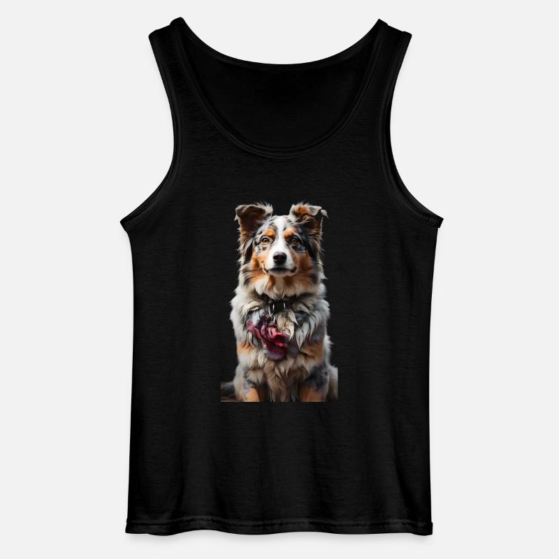 Australian Shepherd Schäferhund - Gildan Männer Tank Top - Schwarz