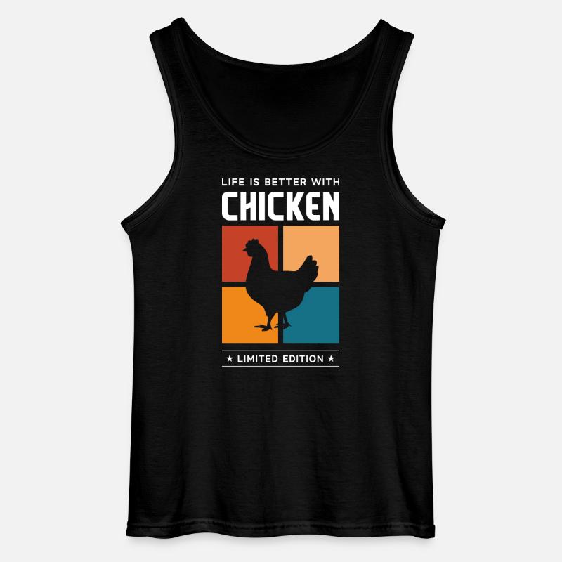 Chicken - Gildan Männer Tank Top - Schwarz