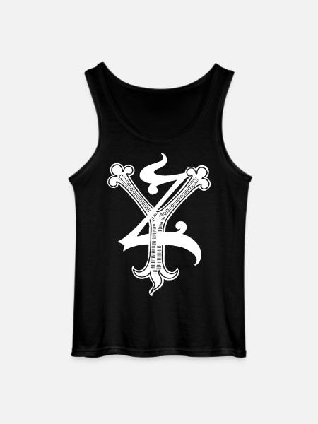 Letters YZ Rapp art - Gildan Men’s Tank Top - black