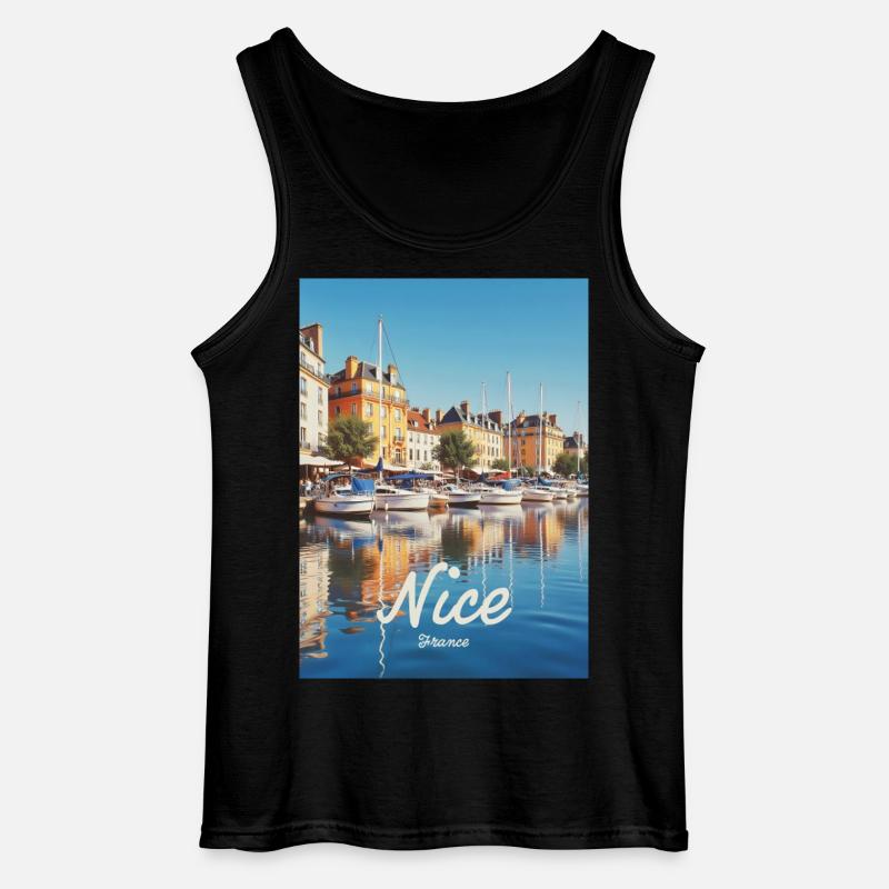 Nice Hafen von Nizza - Gildan Männer Tank Top - Schwarz
