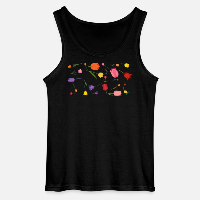 Blumen - Gildan Männer Tank Top - Schwarz
