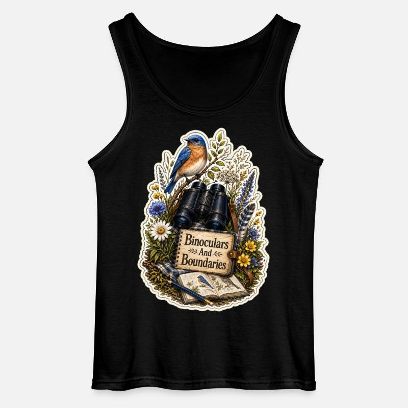 Binoculars And Boundaries Wolken - Gildan Männer Tank Top - Schwarz