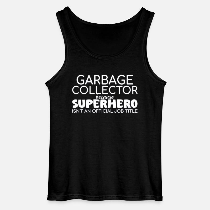 Garbage collector Superhero - Gildan Männer Tank Top - Schwarz