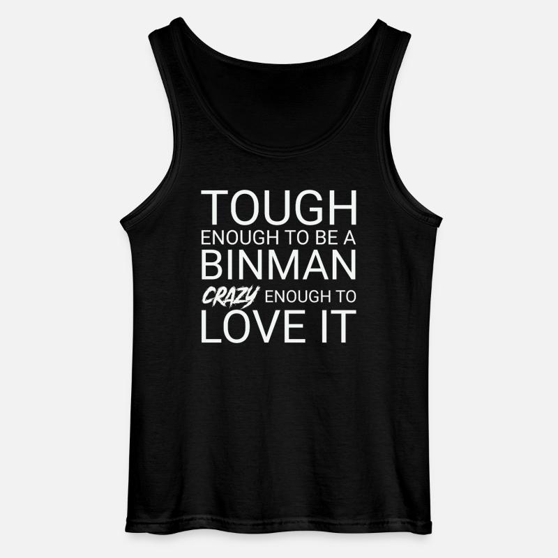 Binman Crazy - Gildan Männer Tank Top - Schwarz