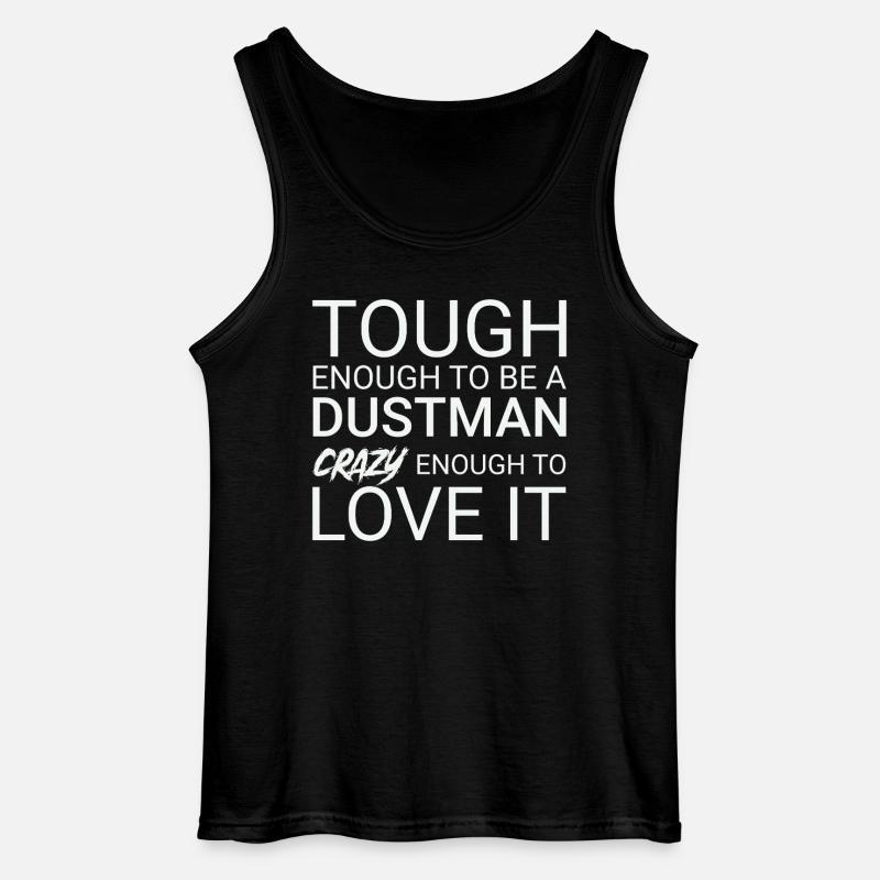 Dustman Crazy - Gildan Männer Tank Top - Schwarz
