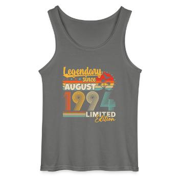 August 1994 Vintage Retro Geburtstagsgeschenk - Gildan Männer Tank Top - Anthrazit - Vorne - AI Model Male 185 dark (185cm)