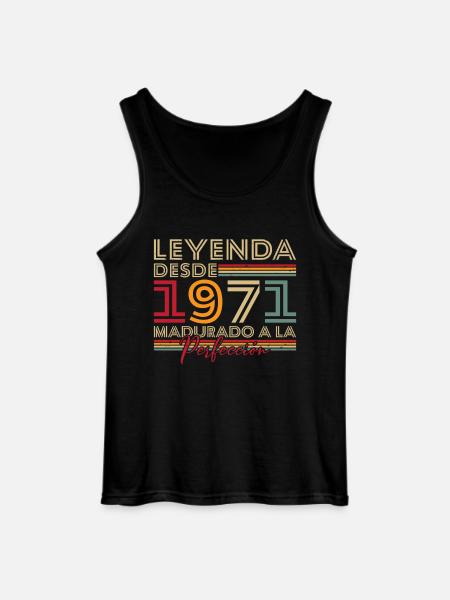 Legend since 1971 Birthday Gift - Gildan Men’s Tank Top - black