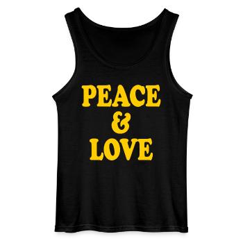 Peace and love - Débardeur Gildan Homme - noir - Devant - AI Model Male 185 dark (185cm)
