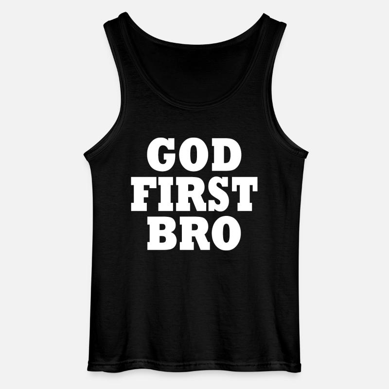 God first bro - Gildan Männer Tank Top - Schwarz