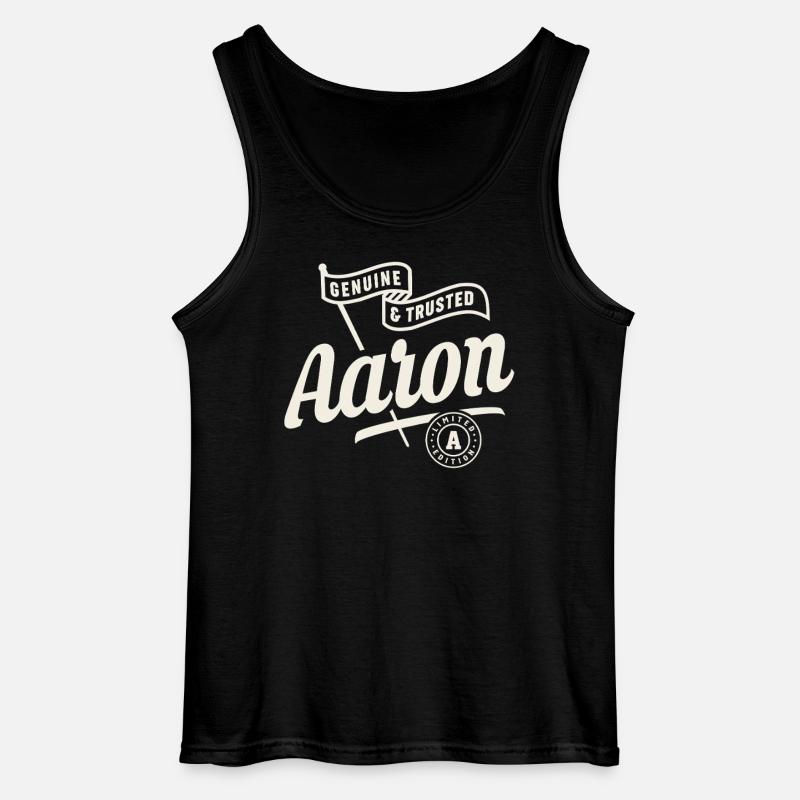 Nom d’Aaron Coutumier - Aaron - Débardeur Gildan Homme - noir