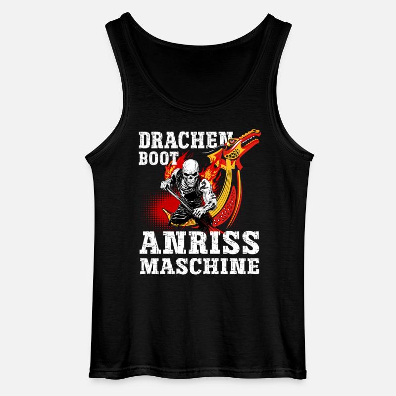 Drachenboot - Gildan Männer Tank Top - Schwarz