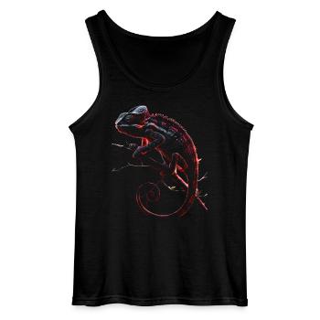 Caméléon motif animal amoureux des animaux reptile lézard - Débardeur Gildan Homme - noir - Devant - AI Model Male 185 dark (185cm)