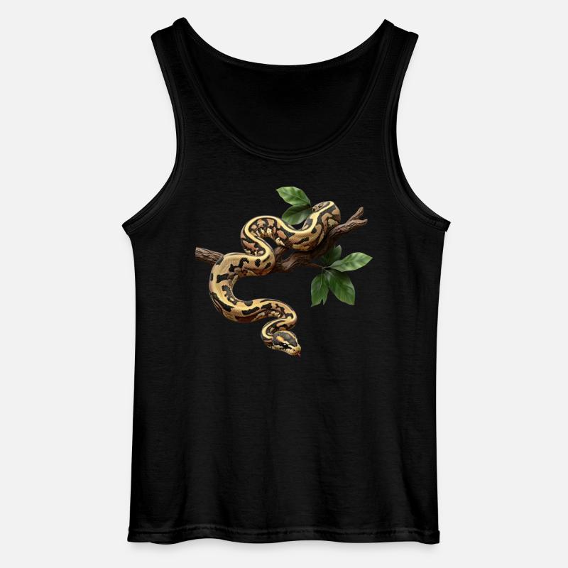 Königspython Schlangen Liebhaber Terrarium Python - Gildan Männer Tank Top - Schwarz