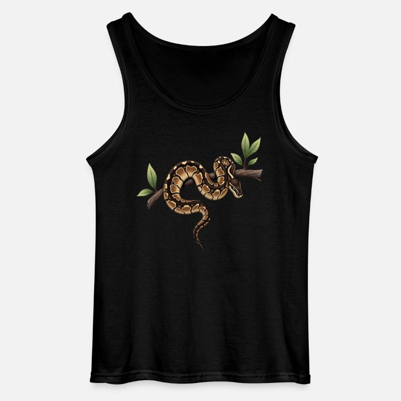 Königspython Schlangen Liebhaber Terrarium Python - Gildan Männer Tank Top - Schwarz