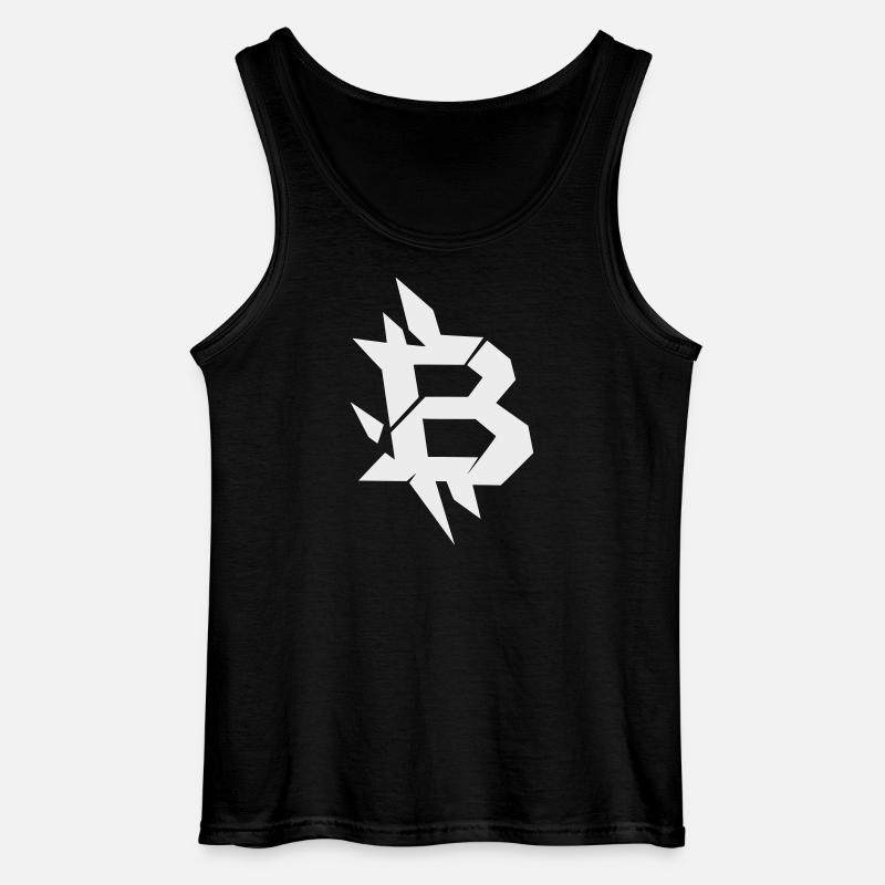 Bitcoin B kantiges Design - Gildan Männer Tank Top - Schwarz
