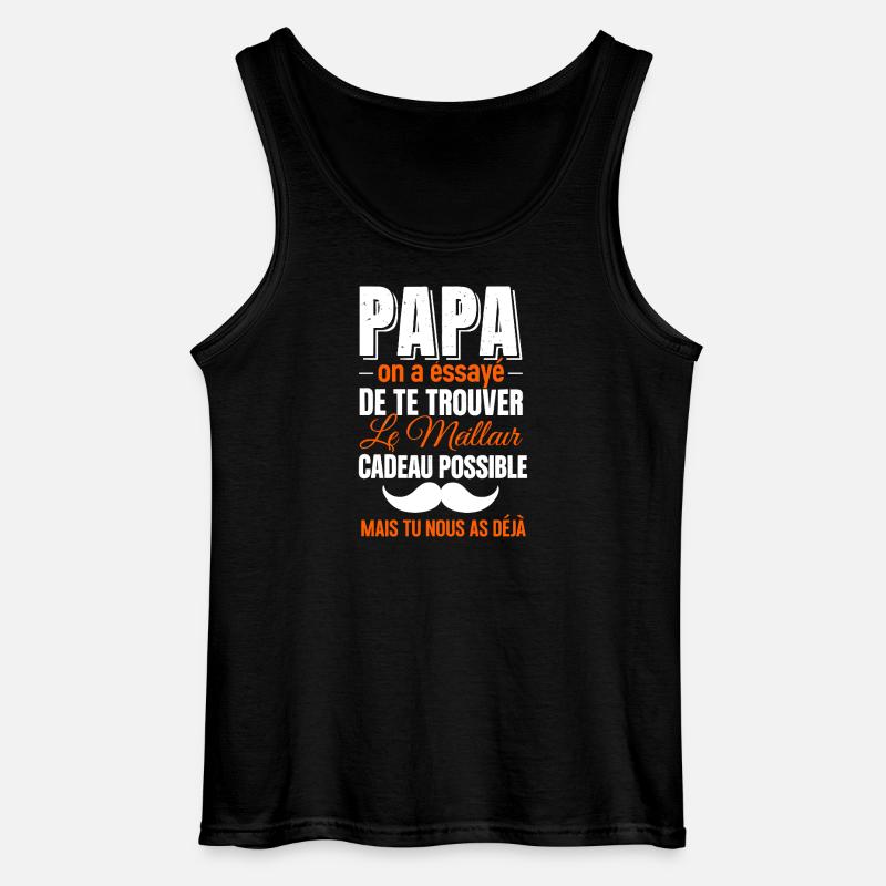 Papa sucht das perfekte Geschenk - Gildan Männer Tank Top - Schwarz