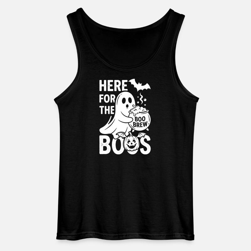 Geist mit Boo Brew Halloween - Gildan Männer Tank Top - Schwarz