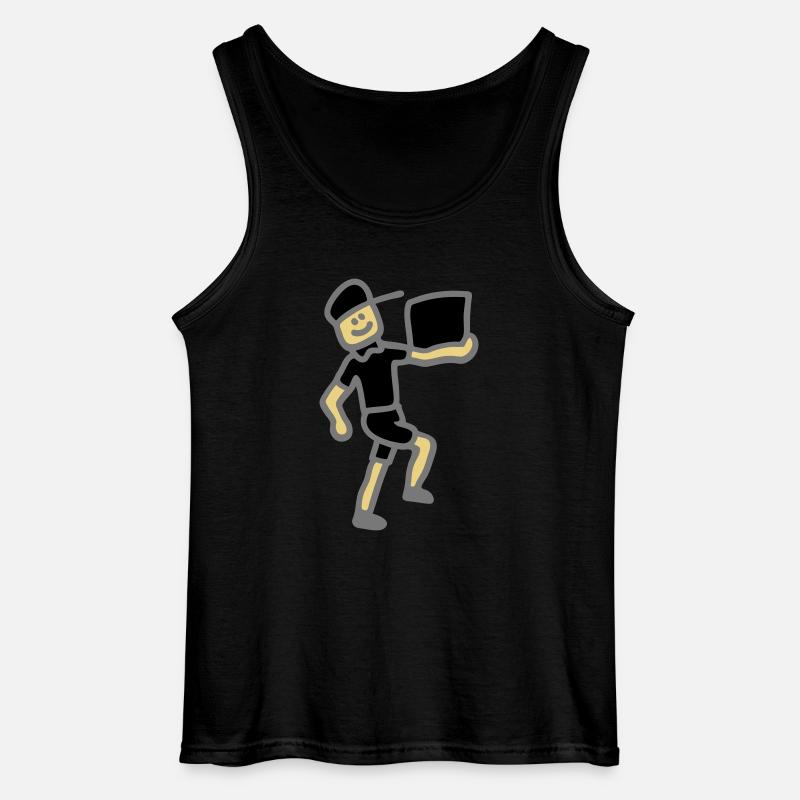 Paketdienst Post 3 - Gildan Männer Tank Top - Schwarz