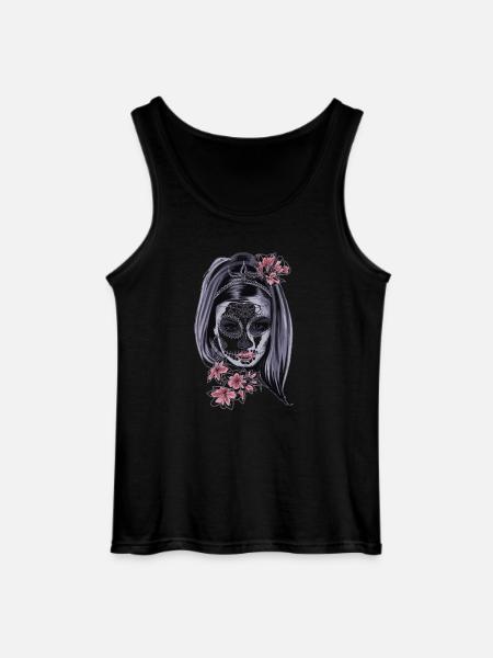 Muerta meksikanske maske hodeskalle tatovering gave - Gildan singlet for menn - svart