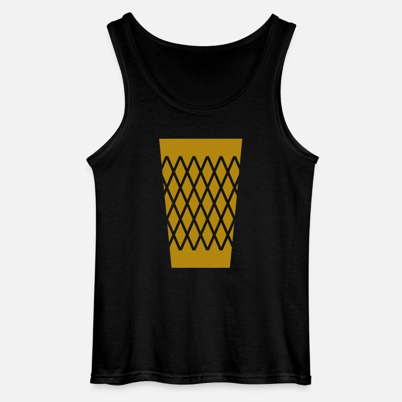 Geripptes - Gildan Männer Tank Top - Schwarz