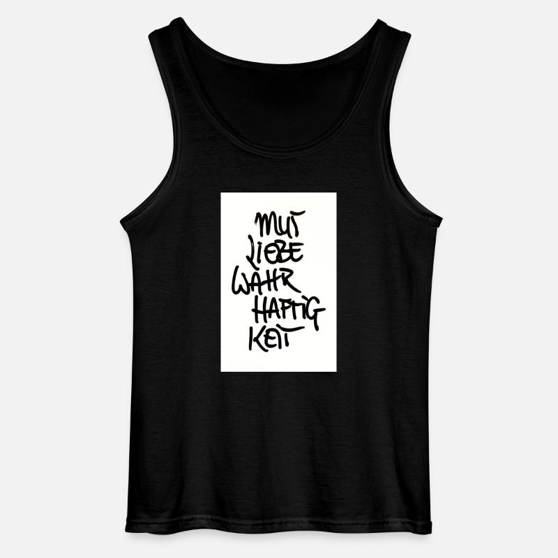 MUT, LIEBE, WAHRHAFTIGKEIT - Gildan Männer Tank Top - Schwarz
