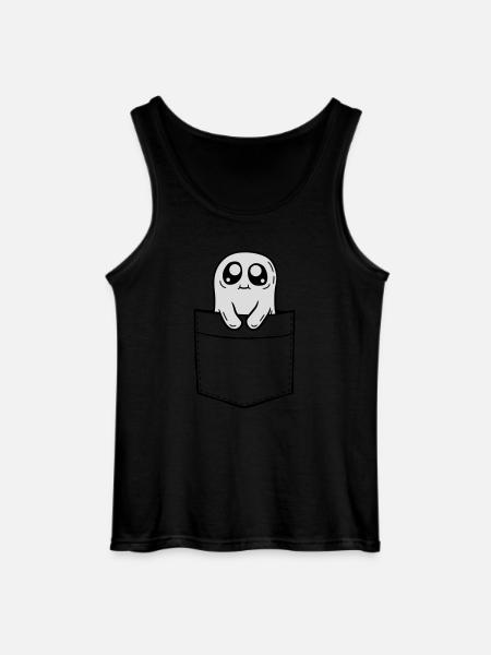 Chest pocket ghost take comic - Gildan Men’s Tank Top - black