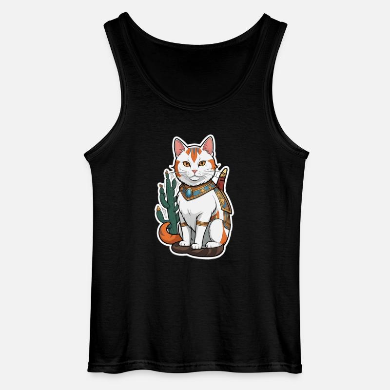 Katze Comic - Gildan Männer Tank Top - Schwarz