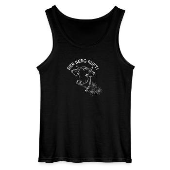 Der Berg ruft! - Gildan Männer Tank Top - Schwarz - Vorne - AI Model Male 185 dark (185cm)