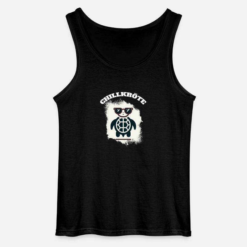 Chill Toad Turtle - Gildan Men’s Tank Top - black