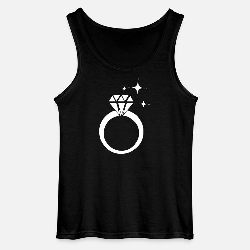 Diamant Ring - Gildan Männer Tank Top - Schwarz