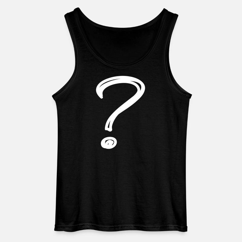 Ein Fragezeichen - Gildan Männer Tank Top - Schwarz