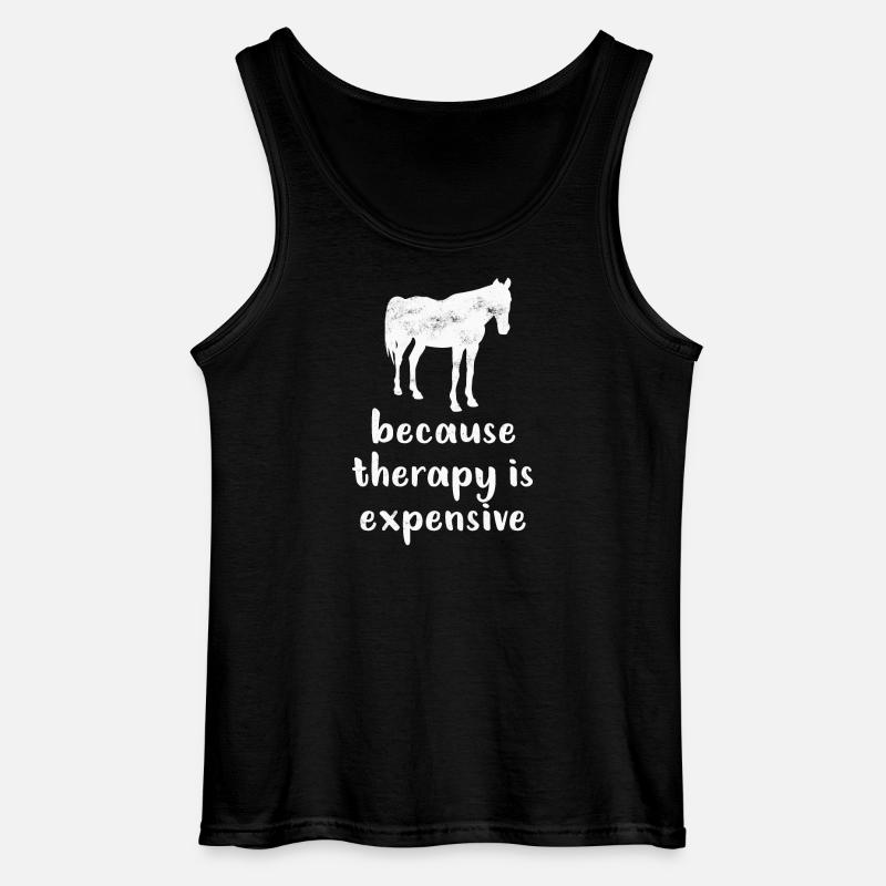 Pferd Pferde - Gildan Männer Tank Top - Schwarz