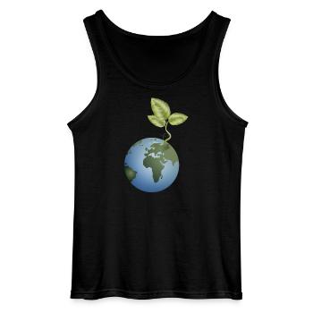 in the soil unfolds - Gildan Men’s Tank Top - black - Front - AI Model Male 185 dark (185cm)