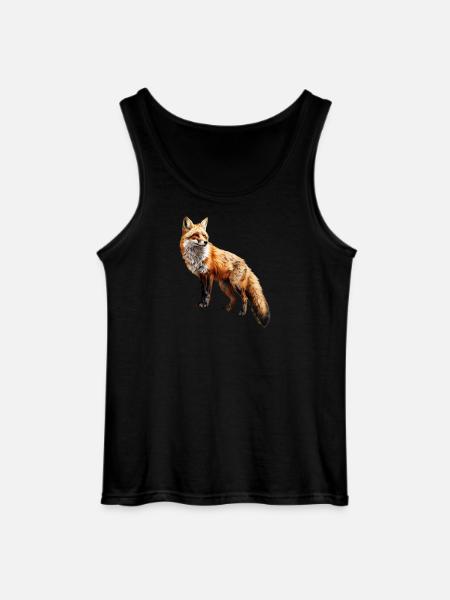 Roter Fuchs – Wildtier Alpen Design - Gildan Männer Tank Top - Schwarz