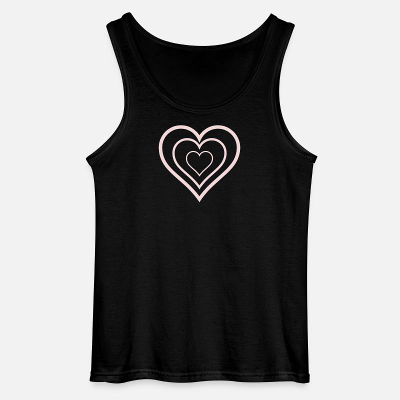 HERZ - Gildan Männer Tank Top - Schwarz