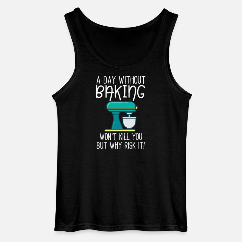 A Day Without Baking  - Gildan Men’s Tank Top - black