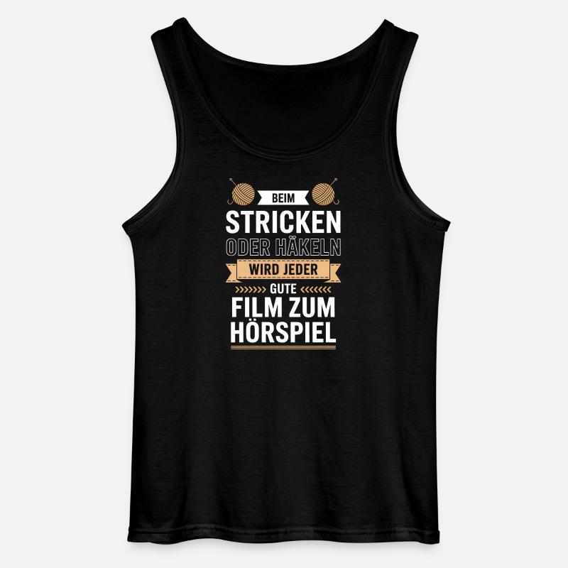 Stricken oder Häkeln Hörspielzauber - Gildan Männer Tank Top - Schwarz