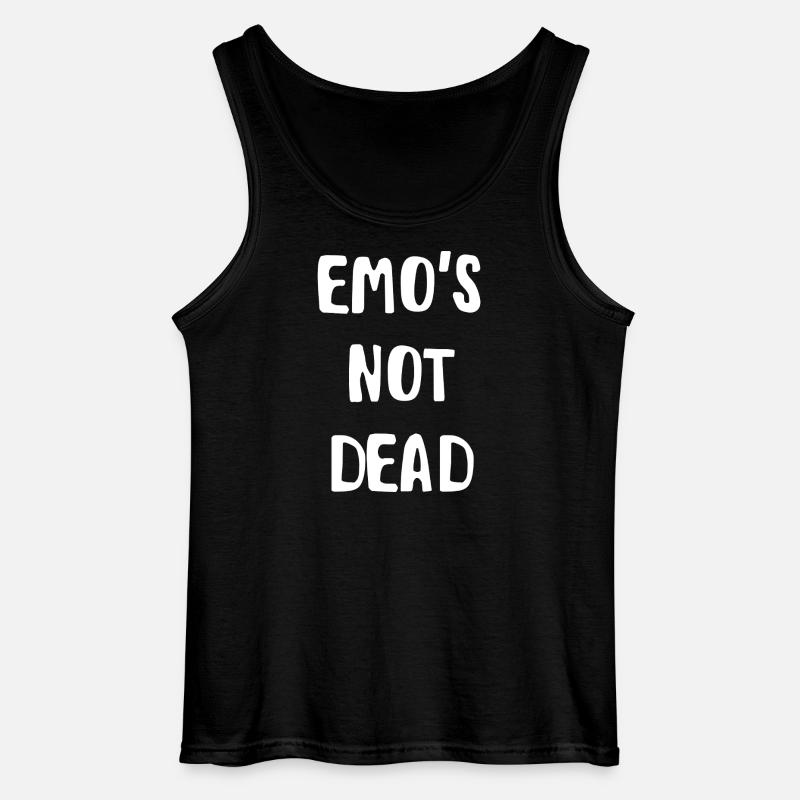 Emo nicht tot - Gildan Männer Tank Top - Schwarz