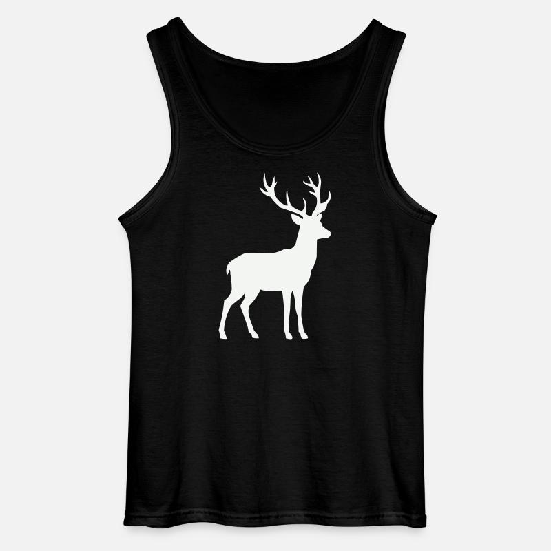 Hirsch Silhouette - Gildan Männer Tank Top - Schwarz