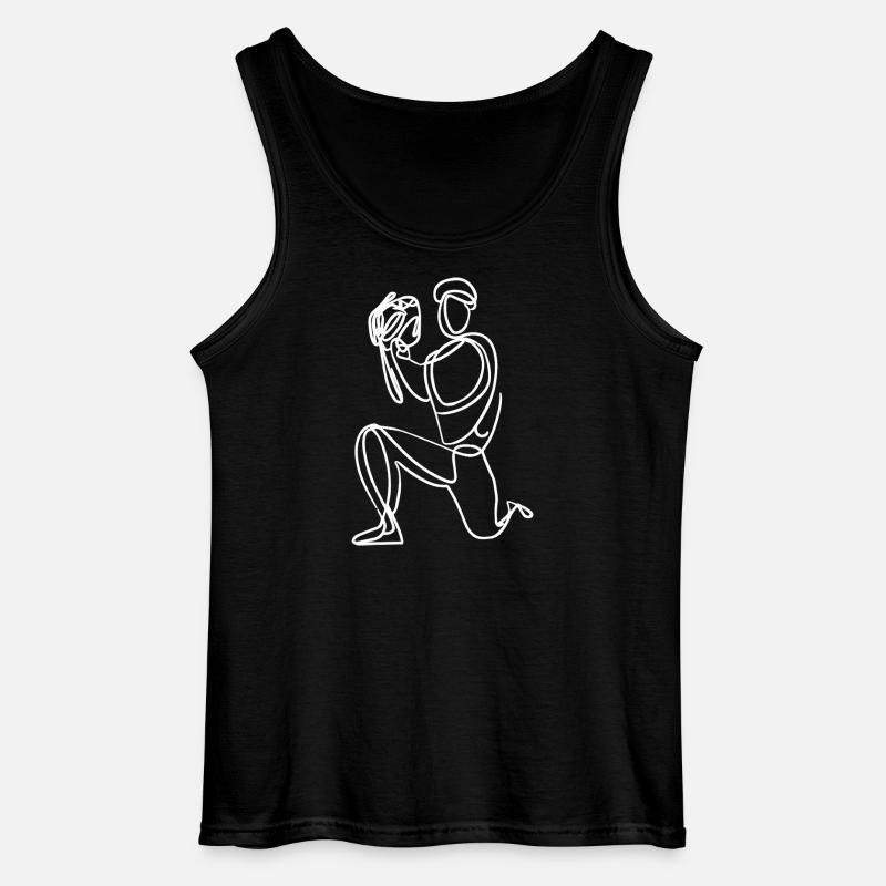 Baseball Skizze - Gildan Männer Tank Top - Schwarz