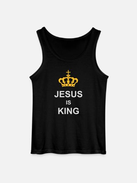 jesus is king quote - Gildan Men’s Tank Top - black