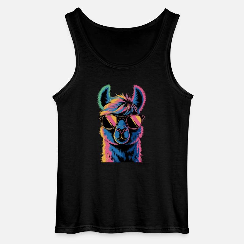 Alpaka Llama - Gildan Männer Tank Top - Schwarz