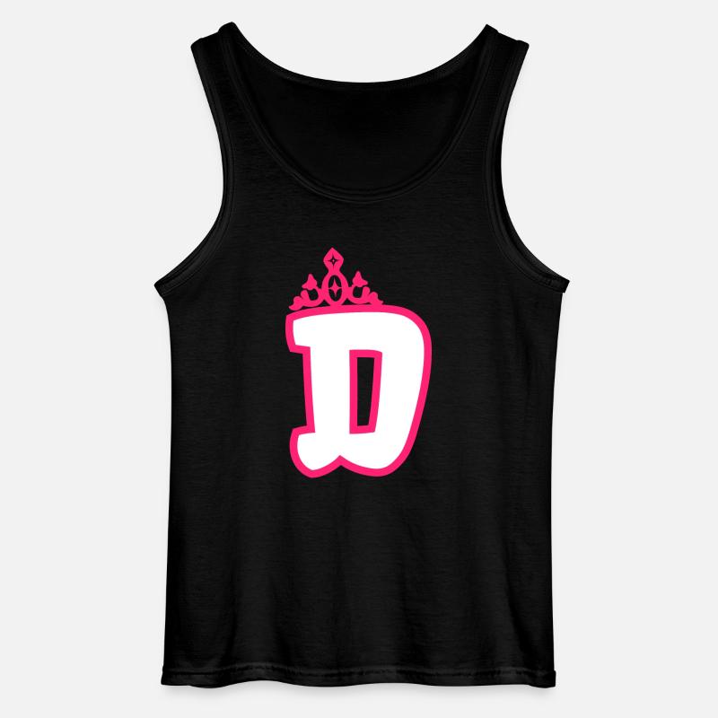 Monogrammierte Kleinkind Mädchen Krone - Gildan Männer Tank Top - Schwarz