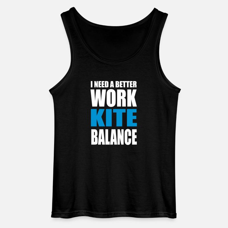 kite - Gildan Männer Tank Top - Schwarz