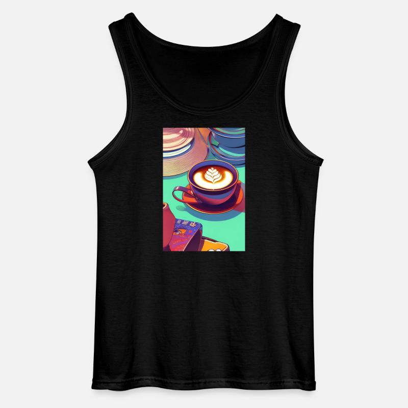 Kaffee, Kaffeebohnen - Gildan Männer Tank Top - Schwarz